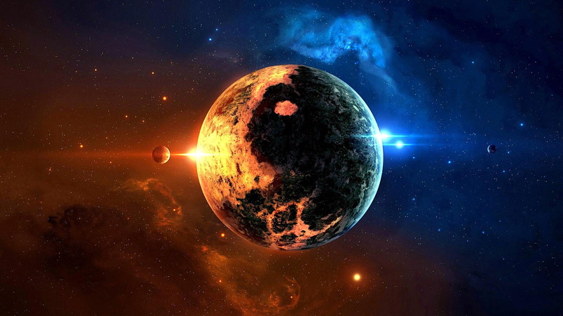 world, astronomy, space, blue, cloud - sky, lens flare, satellite view, light - natural phenomenon, astronomical object, outdoors, outer space, nebula