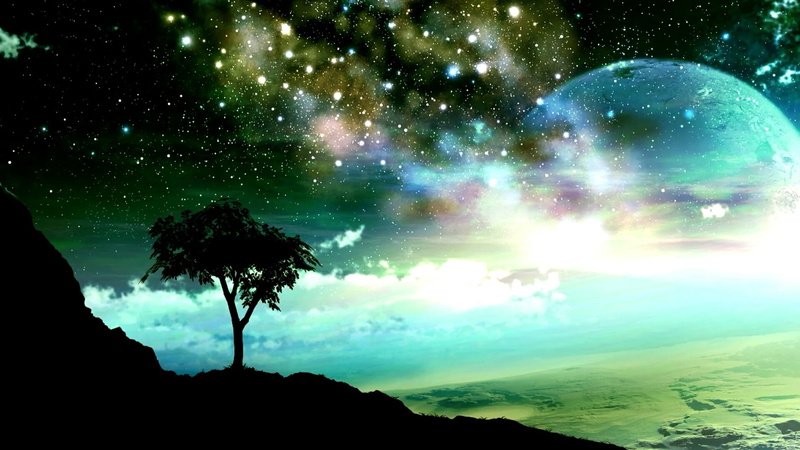translucent, space, outer space, astronomical object, idyllic, night, nature, planet, earth, astronomy, galaxy, universe, silhouette, star - space, fantasy art
