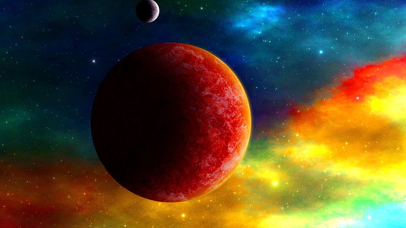 no people, nature, multi colored, planet, digital composite, night, nebula, glowing, outdoors, red, astronomical object, solar system, astronomy, outer space