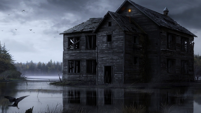 haunted, house, x, architecture, haunted house, 1080P, houses, hd, art