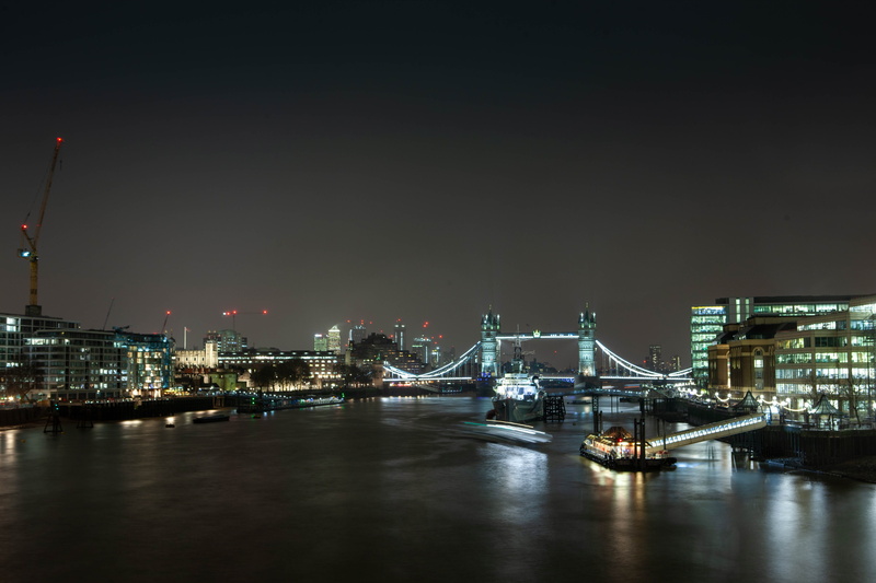 office building exterior, boat, illuminated, no people, river, town, city, bridge, reflection, london, nature, water, transportation, sky, waterfront, bridge - man made structure