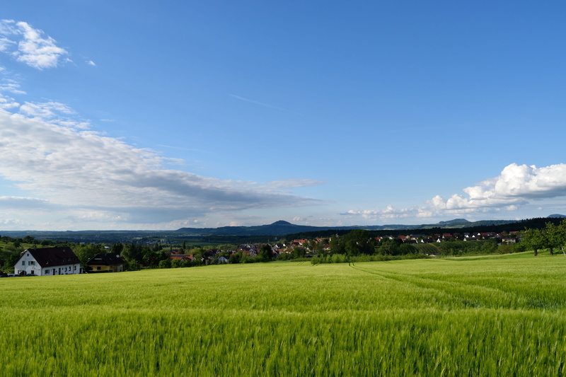 land, 4K, cloud - sky, rural areas, beauty in nature, heaven, nature, green color, agriculture, tranquility, environment, mountain, plant, rural landscape