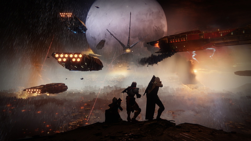 video games, rain, 1080P, war, spaceship, Destiny 2