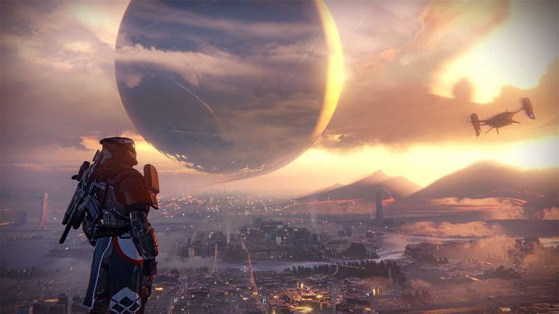 illustration, video games, the, traveler, spaceship, destiny, game, robot, 1080P, sunlight, hd