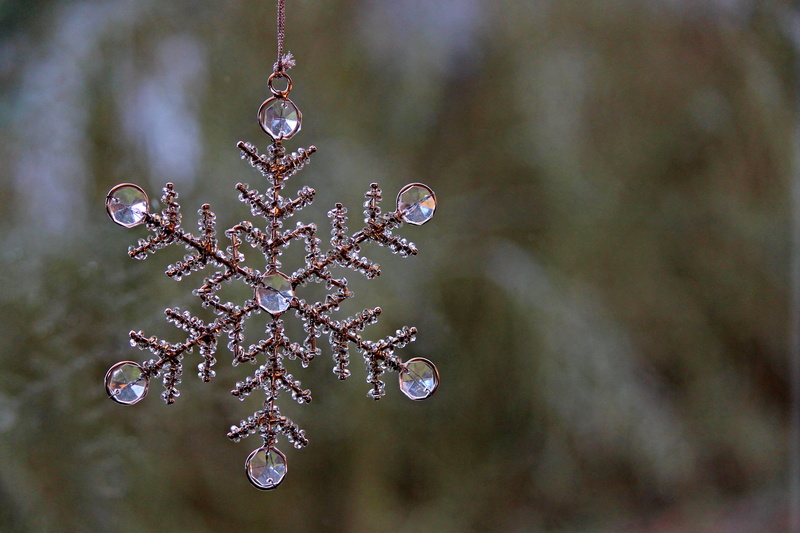 winter, wire, no people, decorate, art, geometric, plant, snowflake, symbol, close-up, handmade, christmas, ornament, decoration, outdoors, hand labor
