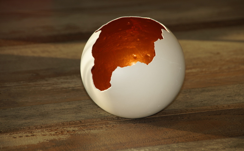 table decorations, give away, wax color, focus on foreground, mood, egg, self-made, color, candle, food, close-up, concrete shell, wellbeing, indoors, craft factory