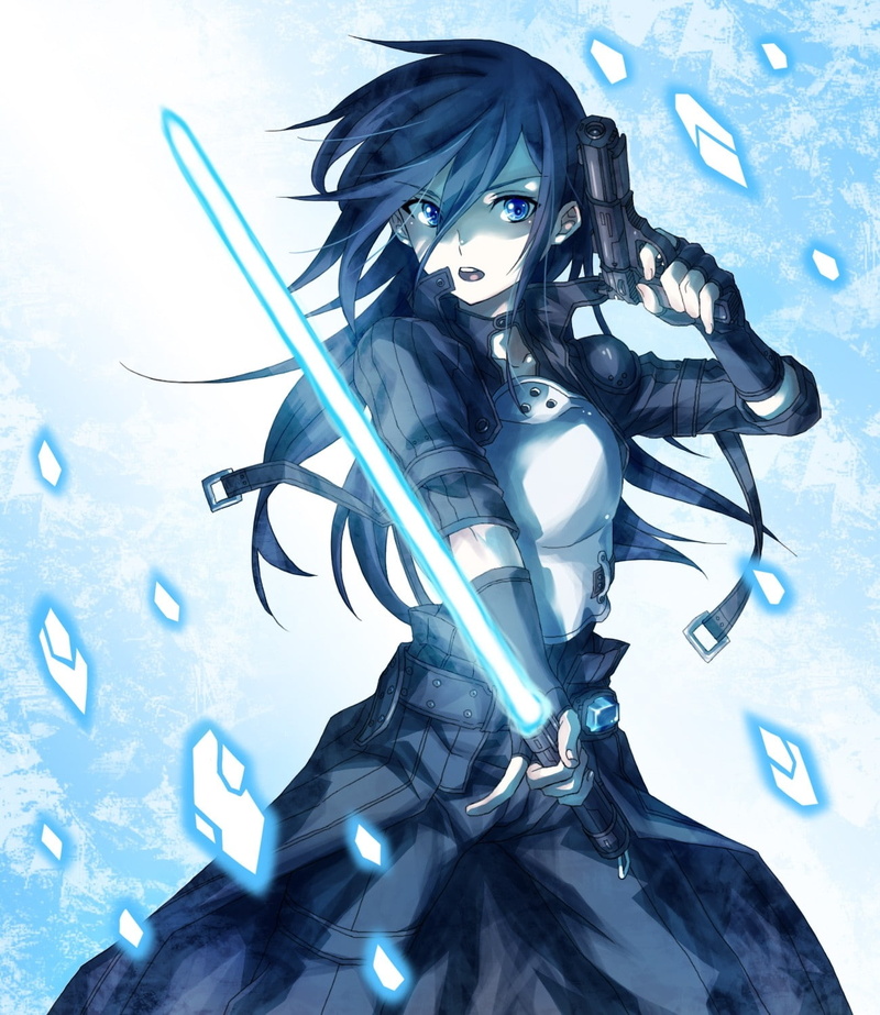 eyes, Blue Eyes, x, lightsabers, 720P, hot, art, Pistols, gun, online, anime, weapons, genderswitch, girls, sword, blue, hd, gale, photon