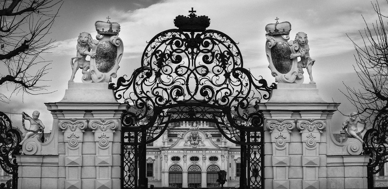 sculpture, history, upper belvedere, building exterior, vienna, world heritage, wrought iron, Castle, austria, tourism, cloud - sky, built structure, art and craft