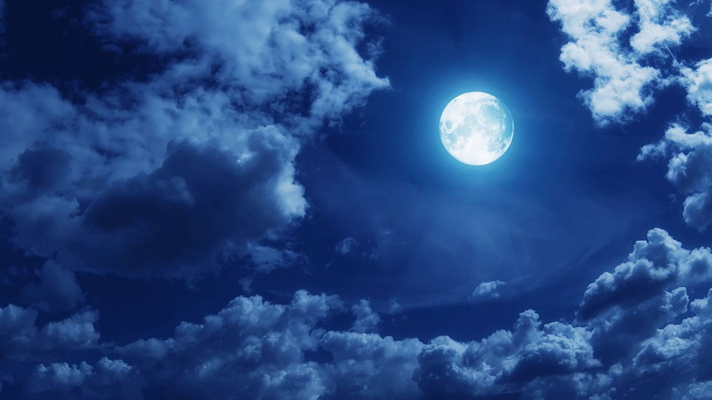moonlight, overcast, cloud - sky, outdoors, clouds, cloudscape, backgrounds, dark blue, blue, dramatic sky, astronomy, nature, 720P, scenics - nature