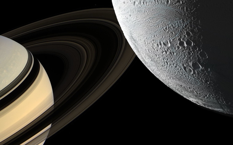 Moon, 720P, Saturn, Planet, Space, Sci Fi, Enceladus, Planetary Ring