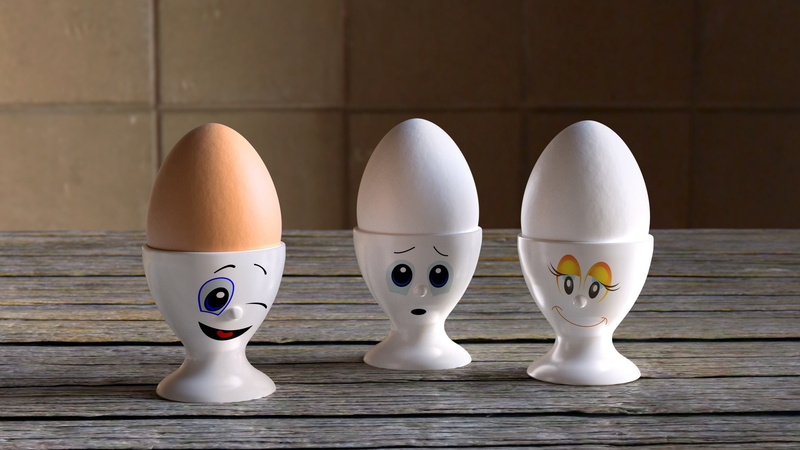 no People, yellow, focus on foreground, indoors, 3d, toy, broken, food, single Object, brown, white color, human representation, eggs, wood - Material