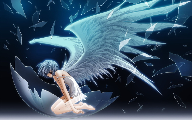animal wildlife, vertebrate, young adult, water, undersea, dancing, women, nature, lifestyles, wings, anime girls, digital composite, full length, angel