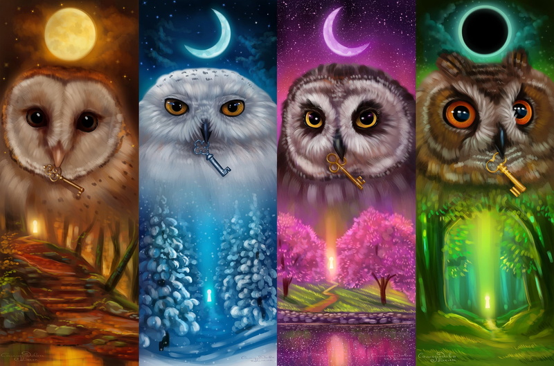 purple, art and craft, transparent, retail, the moon, animal themes, owls, multi colored, assorted, close-up, choice, glass - material, vertebrate, animal representation
