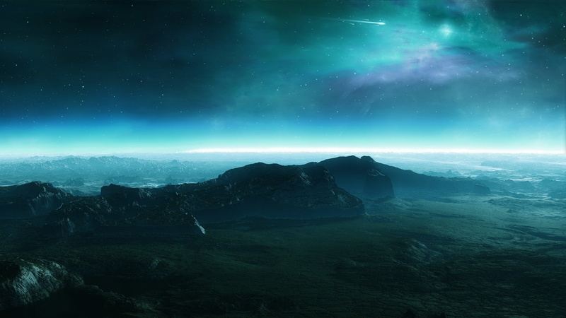 mountain, 1080P, outdoors, tranquil scene, scenics - nature, sky, Planet, star, nature, astronomy, mountains, relief, the sky, no people, sea, night, beauty in nature