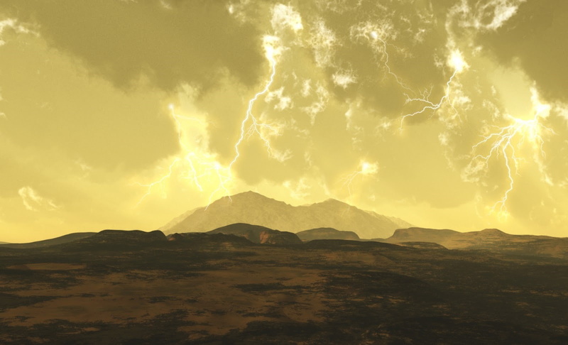 surface, land, environment, tranquil scene, sunset, landscape, sunlight, scenics - nature, outdoors, ominous, 720P, power in nature, mountain range, planet