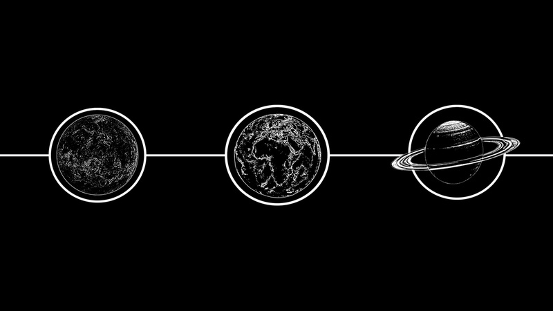 Earth, space, Venus, Saturn, Photoshop, abstract, 1080P