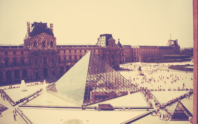 cityscape, Louvre, France, museum, Paris, filter, 1080P