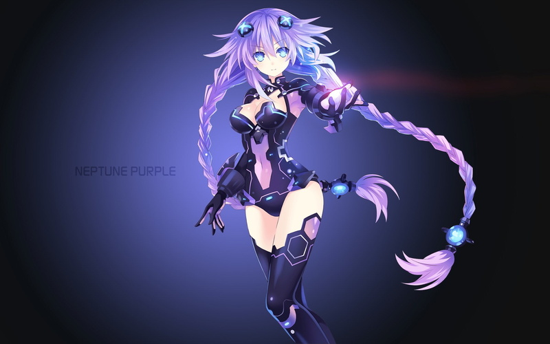 blue, women, 1080P, purple, beautiful woman, young women, dancing, hair, indoors, one person, adult, hyperdimension neptunia, fashion, studio shot, black background
