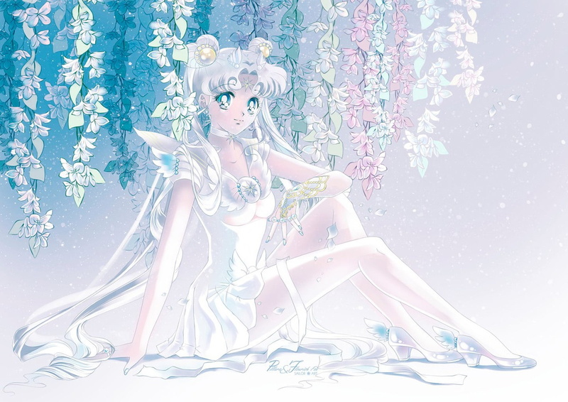 bishoujo, senshi, character, girl, anime, beauty, dress, hair, moon, 720P, long, flower, series, sailor