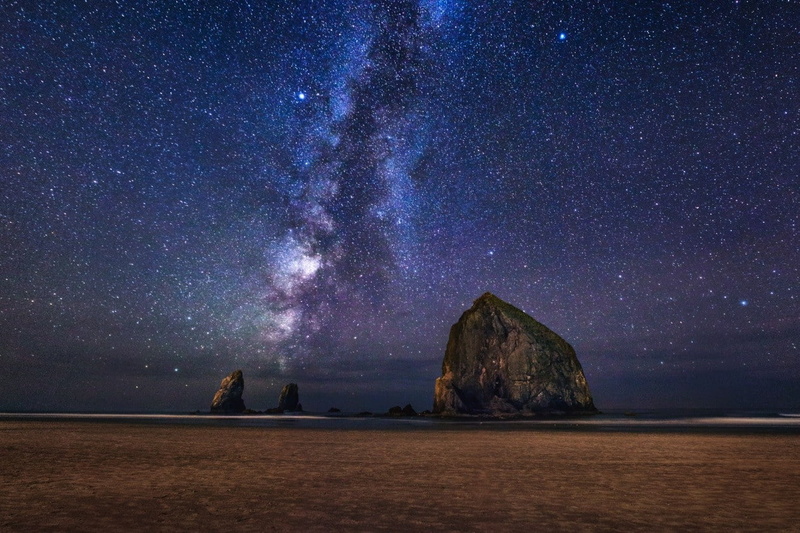 horizon, landscape, nature, rock, stars, New Zealand, Milky Way, field, 480P, night, long exposure