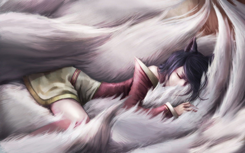 Fox Girl, 1080P, Riot Games, Ahri, League Of Legends, Nine tails
