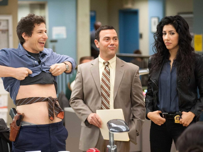 Rosa Diaz, Jake Peralta, Stephanie Beatriz, TV Show, Brooklyn Nine-Nine, 720P, Andy Samberg