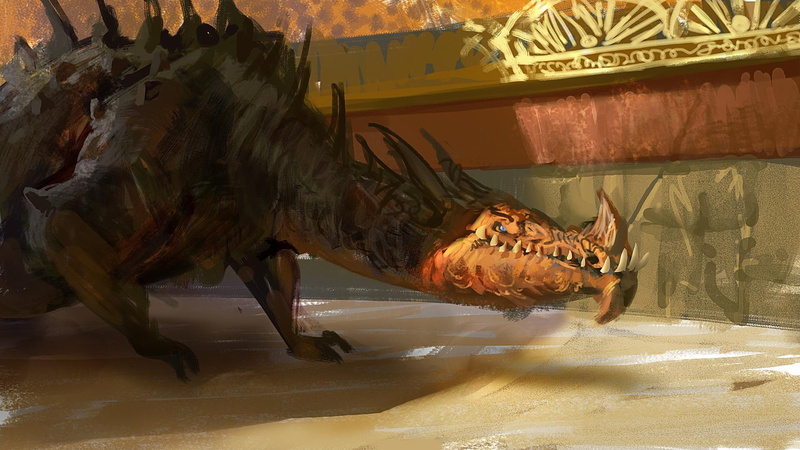 art, creature, fangs, game, god, 1080P, application, fantasy art, war, fantasy