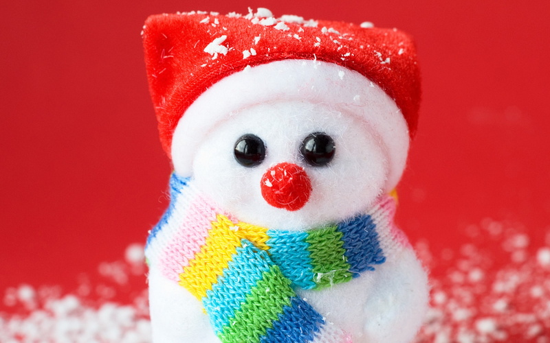 New Year, scarf, snowmen, Christmas, doll, 2K