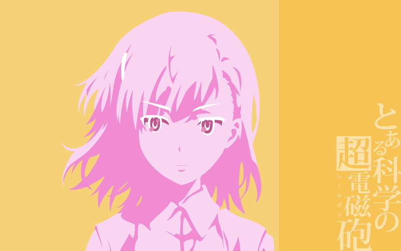 happiness, women, portrait, Misaka Mikoto, headshot, To Aru Kagaku no Railgun, pink color, colored background, anime, hair, adult, creativity, young adult