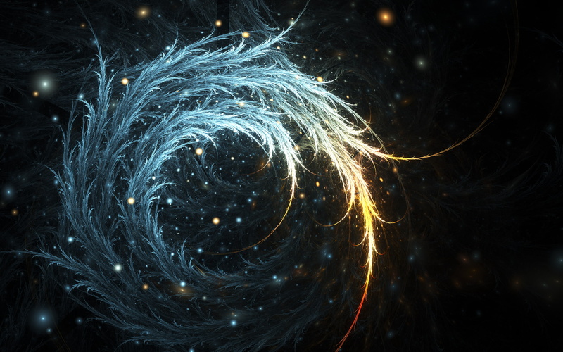 abstract, spiral, digital art, 2K, shapes, fractal