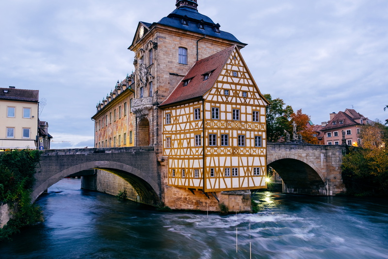 no people, arch, blue, nature, building exterior, bavaria, ancient, hall, house, bamberg, architecture, travel destinations, monument, outdoors, the past