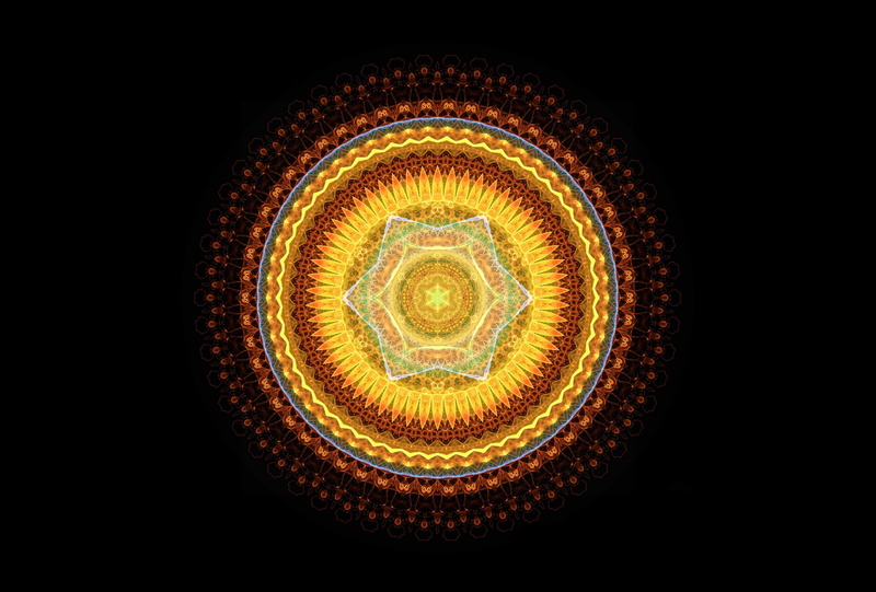 round, black background, mandala, 1080P, light