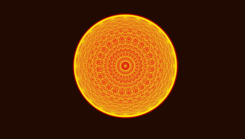 the dark background, the sun, light, 1080P, mandala
