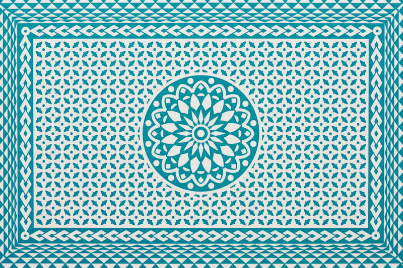 ceiling, design, blue, circle, concentric, close-up, clip, playing card, architecture, textured, white, indoors, directly below, mandala, back, art, tiled floor