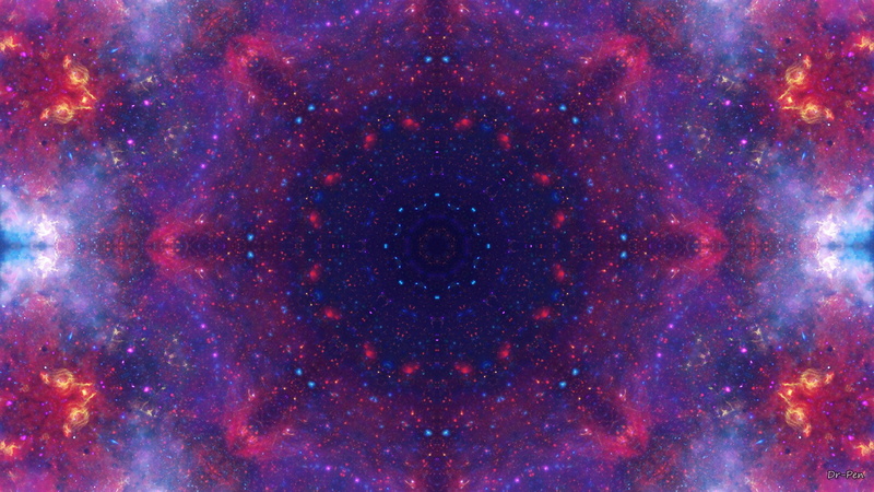 Artistic, Digital Art, Manipulation, 1080P, Stars, Abstract, Pattern, Space, Purple, Mandala