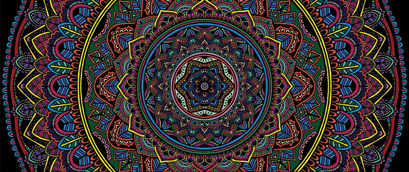 colorful, Mandala, color, 4K, texture, selective coloring