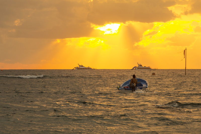 person, ocean, surfer, camp, sea, girl, brave, riding, horizon over water, cloud - sky, catch, boy, nautical vessel, rope, environment, tranquility, brother