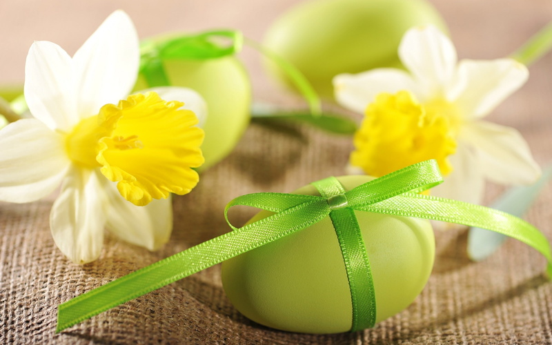 eggs, 2K, easter eggs, easter, daffodils