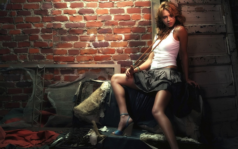 wall, skirt, leisure activity, young adult, beautiful woman, full length, women indoors, white tops, wall - building feature, casual clothing, contemplation