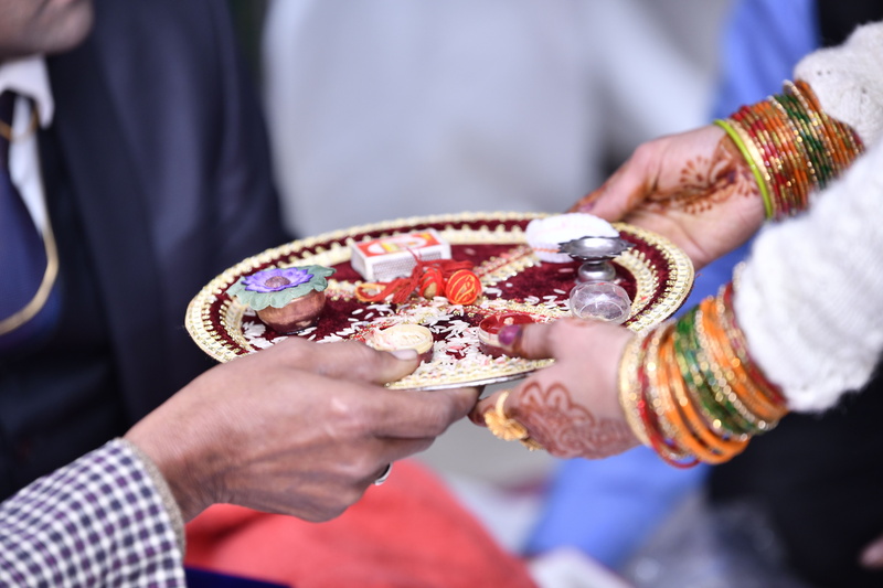 adult, marriage, holding, natural, wedding ceremony, henna tattoo, food and drink, indian, hand, bangle, midsection, india, close-up, focus on foreground