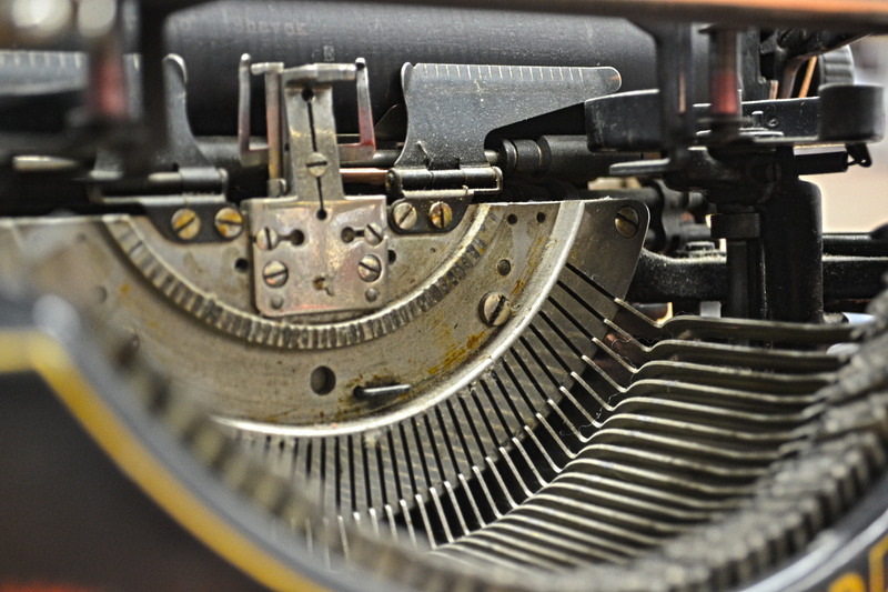 iron, backdrop, obsolete, steampunk, antique, metallic, steel, etc, equipment, retro, typewriter, aged, decoration, type, selective focus, black, text