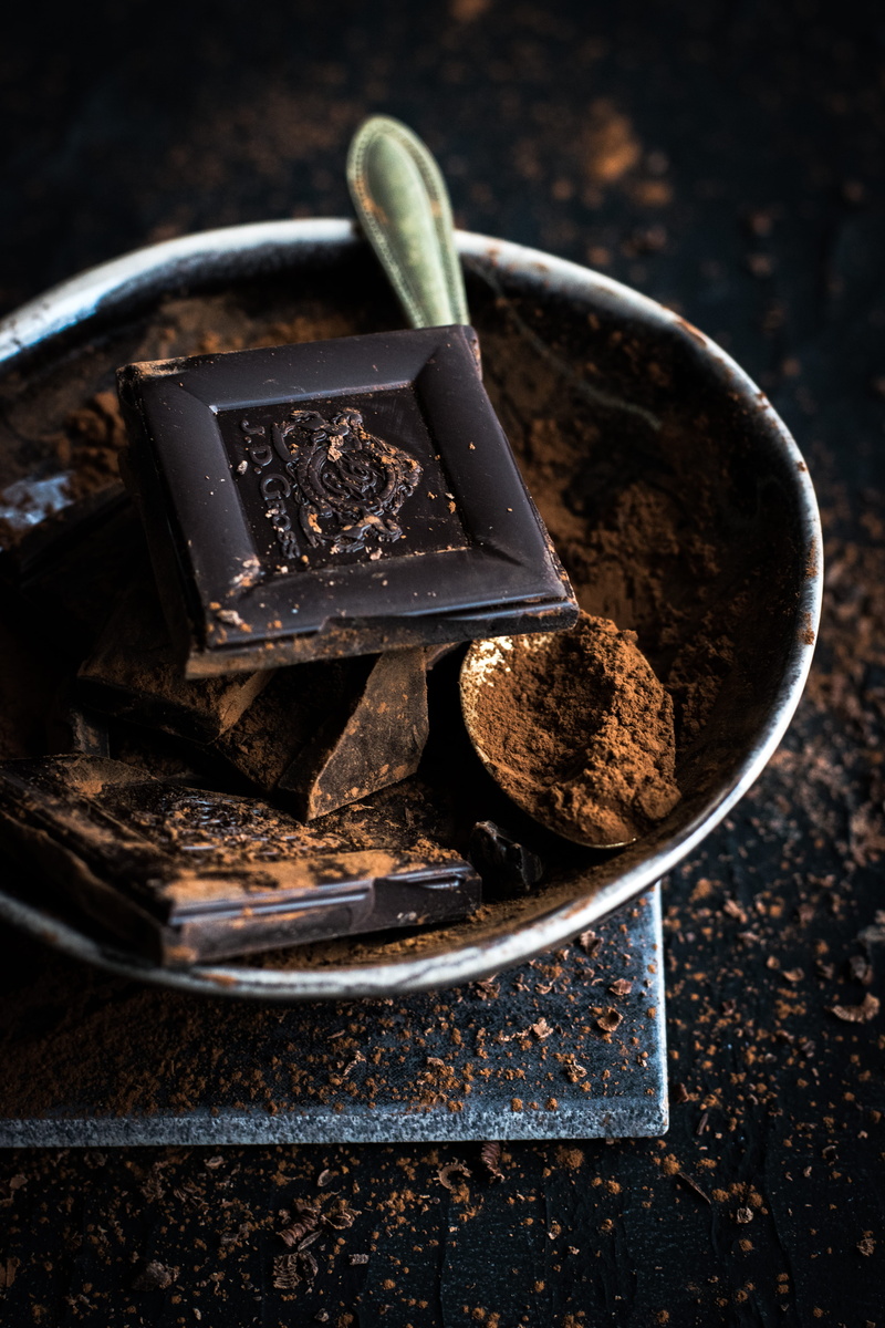 raw, still life, freshness, table, food presentation, bar, sweet food, dark chocolate, spoon, food photography, kitchen utensil, food and drink, high angle view