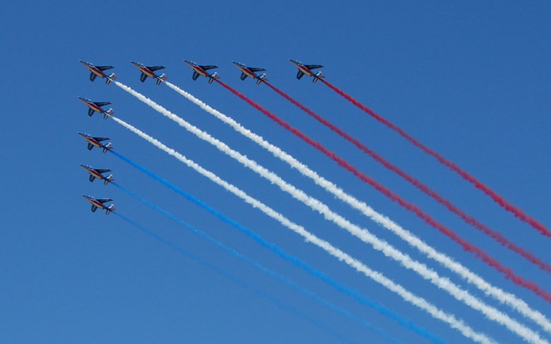 military, 720P, jets, Patrouille de France, aircraft
