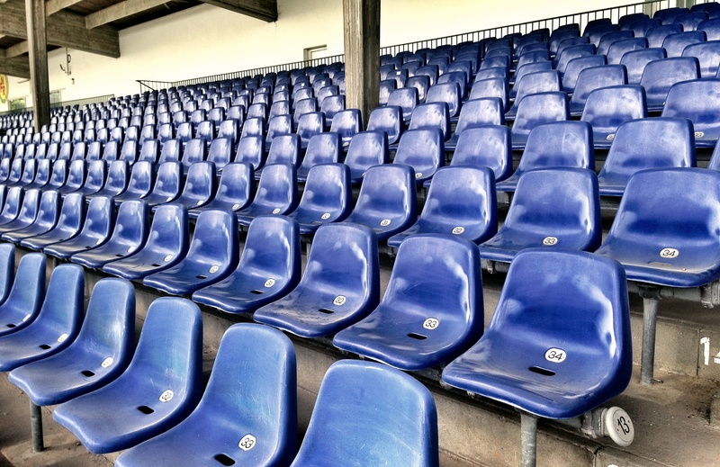 day, abundance, football stadium, background, play, in a row, arrangement, chair, stadium, plastic, audience, side by side, club, clubs, viewers, 2K, repetition
