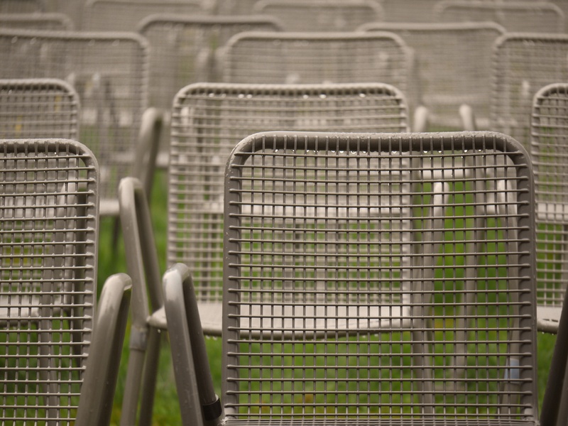 rain, no people, audience, supermarket, absence, unused, grey, leisure, shopping, sport, seating furniture, shopping cart, agriculture, anthracite, rows of chairs