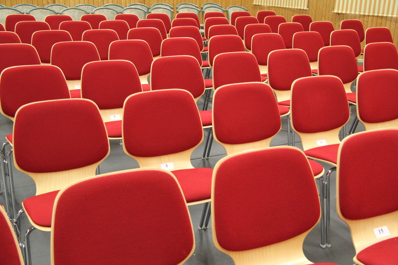 rows of chairs, old, order, backgrounds, Seat, seating, break, audience stands, season, in a row, red, arrangement, repetition, no people, auditorium, red chairs