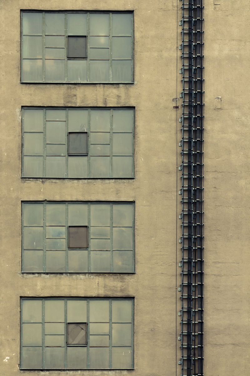 low angle view, brick, high rise, apartment building, built structure, ladder, 5K, abandoned, residential district, industrial, wire, weathered, wall - building feature