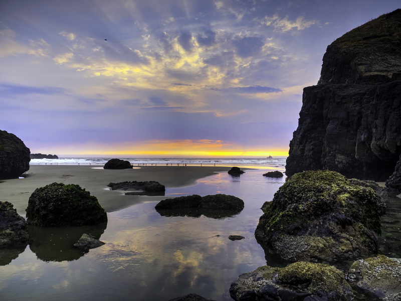 Oregon, nature, rock formation, EM-1, rocks, formation, rock - Object, Northwest  Pacific, photography, 720P, coastline, ocean, near, rock, Sunset, Nomadic