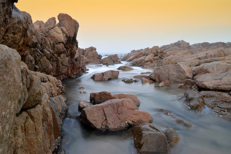 coast, sky, travel, wave, tranquility, landscape, ocean, surf, beach, rock, formation, tides, photography, sunset, scenics - nature, sea, rocks, summer