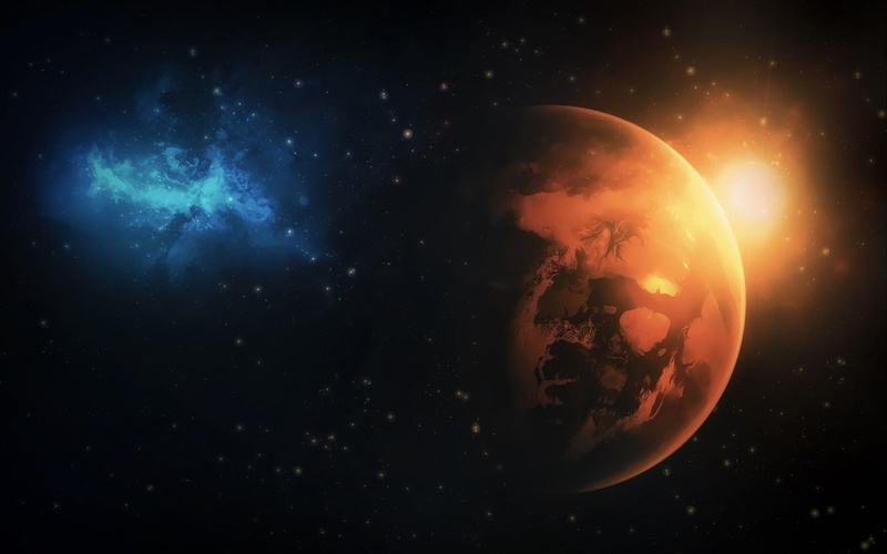 star - space, glowing, scenics - nature, outdoors, astronomy, composite image, desktop, no people, stars, planets, planetary moon, planet - space, planet earth
